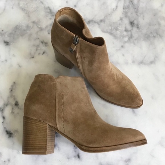 Alberto Fermani Shoes - Alberto Fermani Anzio Camel Suede Booties